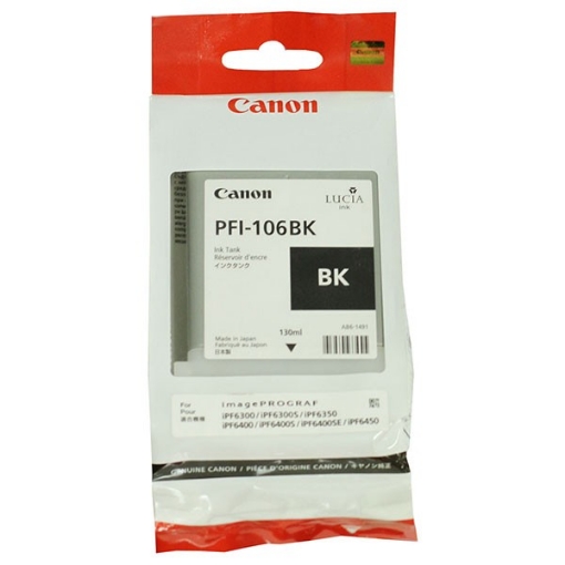 Picture of Canon 6621B001AA (PFI-106BK) OEM Black Inkjet Cartridge