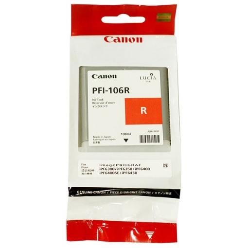 Picture of Canon 6627B001AA (PFI-106R) OEM Red Inkjet Cartridge