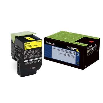 Show details for Lexmark 70C1HY0 (Lexmark #701HY) OEM High Yield Yellow Toner Cartridge Picture of Lexmark 70C1HY0 (Lexmark #701HY) OEM High Yield Yellow Toner Cartridge