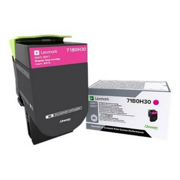 Show details for Lexmark 71B0H30 OEM High Yield Magenta Toner Cartridge Picture of Lexmark 71B0H30 OEM High Yield Magenta Toner Cartridge