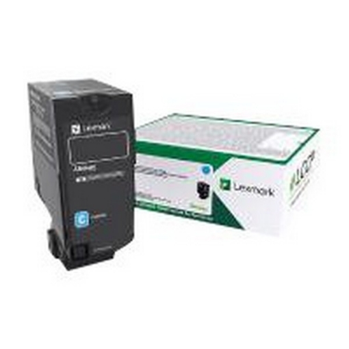 Picture of Lexmark 74C00CG (TAA Compliant Version of 74C10C0) OEM Cyan Toner Cartridge