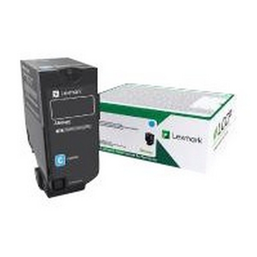 Picture of Lexmark 74C0SCG (TAA Compliant Version of 74C1SC0) OEM Cyan Toner Cartridge