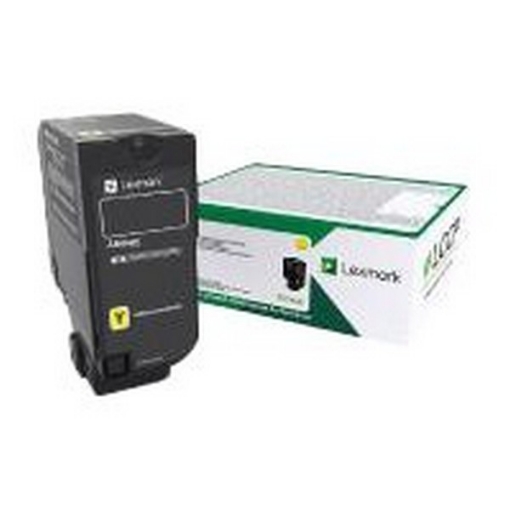 Picture of Lexmark 74C1HY0 OEM High Yield Yellow Toner Cartridge