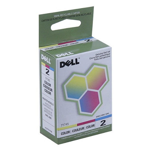 Picture of Dell 7Y745 (X0504 ) OEM Tri-Color Inkjet Cartridge