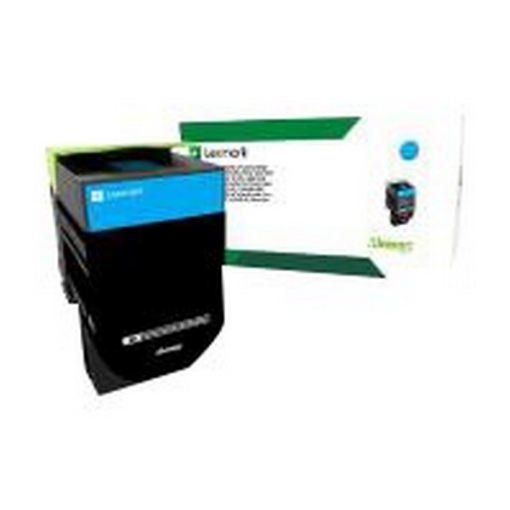 Picture of Lexmark 80C00CG (TAA Compliant Version 80C10C0) OEM Cyan Toner Cartridge