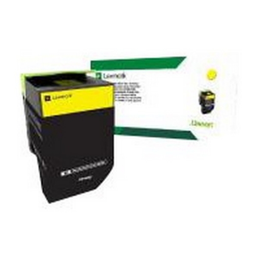 Picture of Lexmark 80C00YG (TAA Compliant Version 80C10Y0) OEM Yellow Toner Cartridge