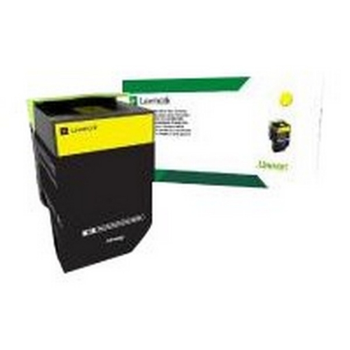 Picture of Lexmark 80C0HYG (TAA Compliant Version 80C1HY0) OEM Yellow Toner Cartridge