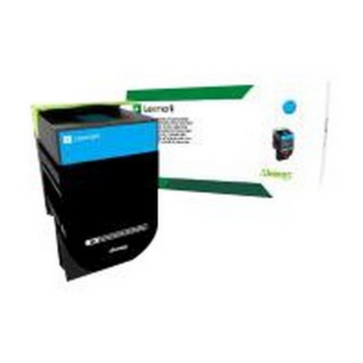 Picture of Lexmark 80C0SCG (TAA Compliant Version 80C1SC0) OEM Cyan Toner Cartridge