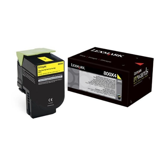 Picture of Lexmark 80C0X40 OEM Extra High Yield Yellow Toner