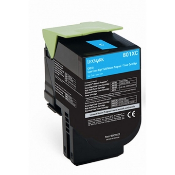 Show details for Premium 80C1XC0 Compatible Lexmark Cyan Toner Cartridge Picture of Premium 80C1XC0 Compatible Lexmark Cyan Toner Cartridge