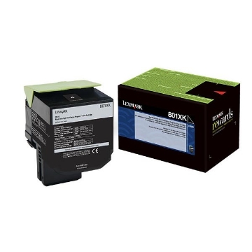 Show details for Lexmark 80C1XK0 OEM Black Toner Cartridge Picture of Lexmark 80C1XK0 OEM Black Toner Cartridge