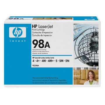 Show details for HP 92298A (HP 98A) OEM Black Toner Cartridge Picture of HP 92298A (HP 98A) OEM Black Toner Cartridge