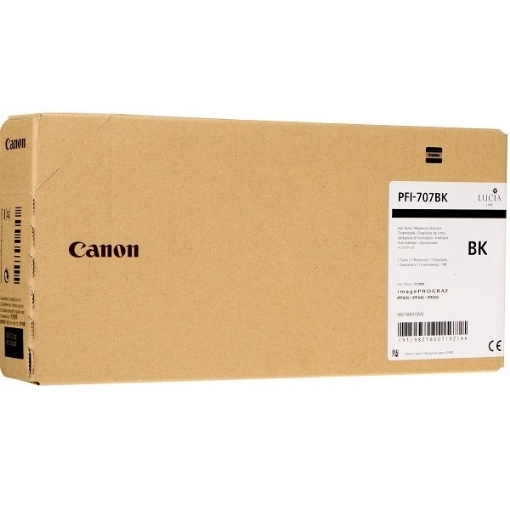 Picture of Canon 9821B001 (PFI-707B) OEM High Yield Black Inkjet Cartridge