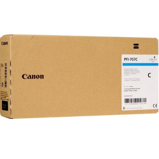 Picture of Canon 9822B001 (PFI-707C) OEM High Yield Cyan Inkjet Cartridge