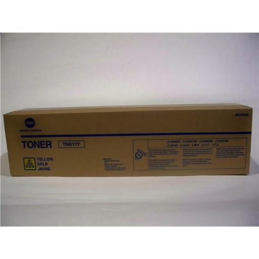 Picture of Konica Minolta A070230 (TN-611Y) Yellow Laser Toner Cartridge (27000 Yield)