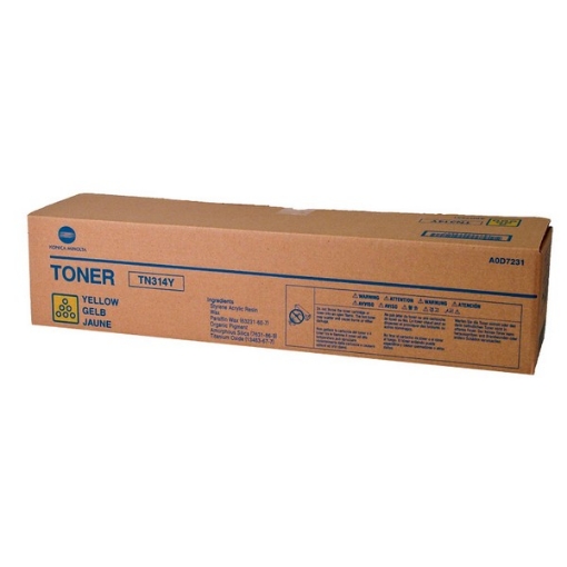 Picture of Konica Minolta A0D7231 (TN-314Y) Yellow Toner Cartridge (20000 Yield)