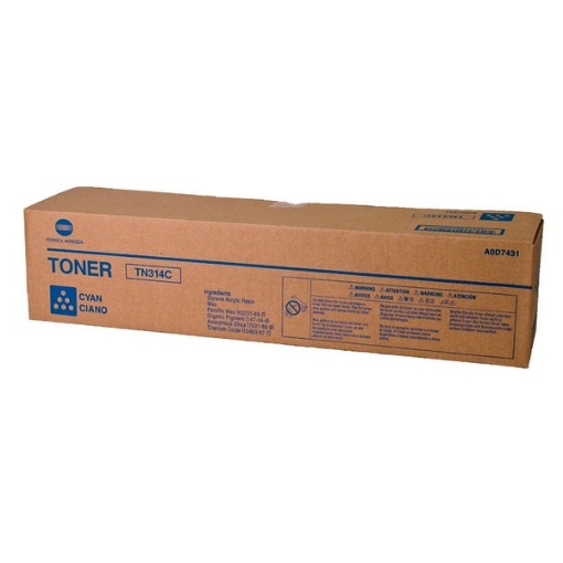 Picture of Konica Minolta A0D7431 (TN-314C) Cyan Toner Cartridge (20000 Yield)