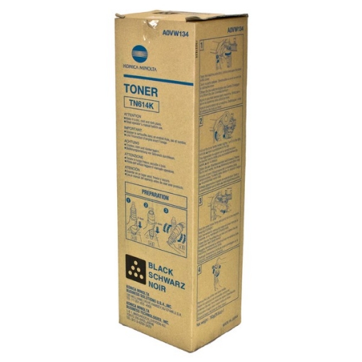 Picture of Konica Minolta A0VW134 (TN-614K) Black Toner Cartridge (38500 Yield)