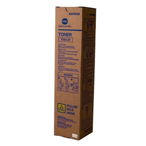 Picture of Konica Minolta A0VW235 (TN-612Y) OEM Yellow Toner Cartridge