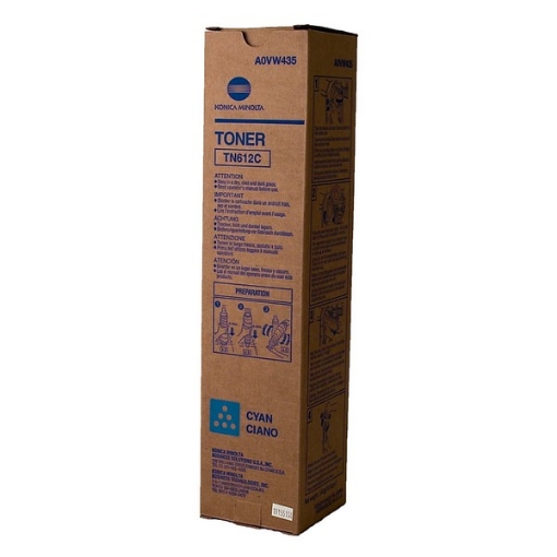 Picture of Konica Minolta A0VW435 (TN-612C) Cyan Toner Cartridge (26500 Yield)