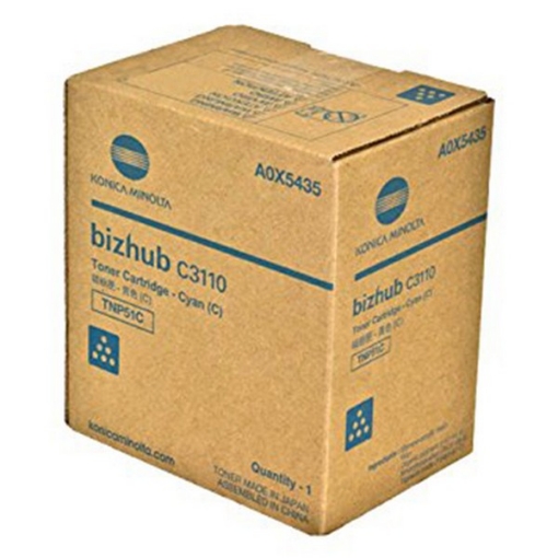 Picture of Konica Minolta A0X5435 (TNP51C) Cyan Toner Cartridge (6000 Yield)