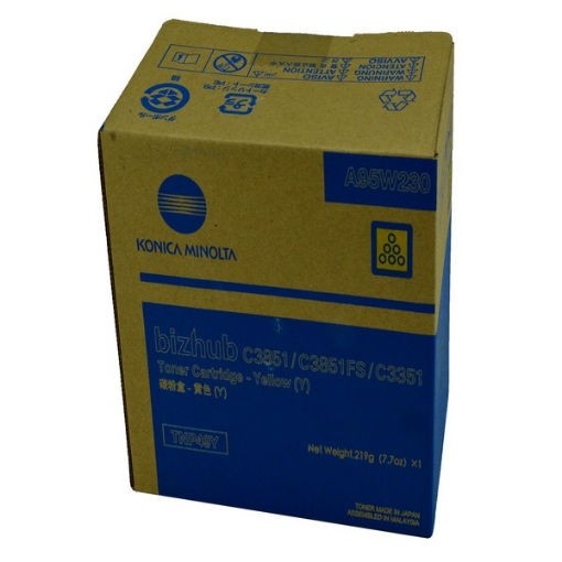 Picture of Konica Minolta A95W230 (TNP49Y) OEM Yellow Toner Cartridge