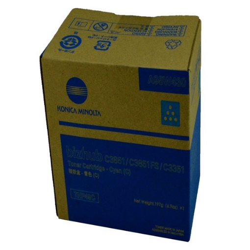 Picture of Konica Minolta A95W430 (TNP49C) OEM Cyan Toner Cartridge