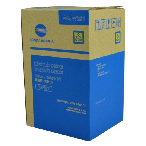 Picture of Konica Minolta AAJW231 (TNP81Y) OEM Yellow Toner Cartridge