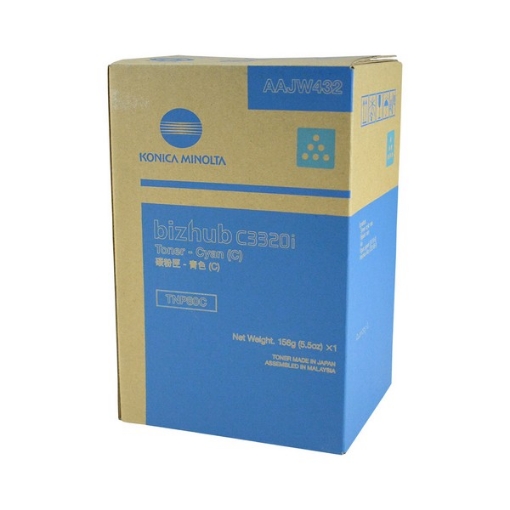 Picture of Konica Minolta AAJW432 (TNP80C) Cyan Toner Cartridge (9000 Yield)