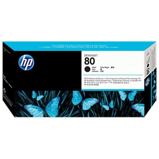 Picture of HP C4820A (HP 80) OEM Black Printhead / Cleaner