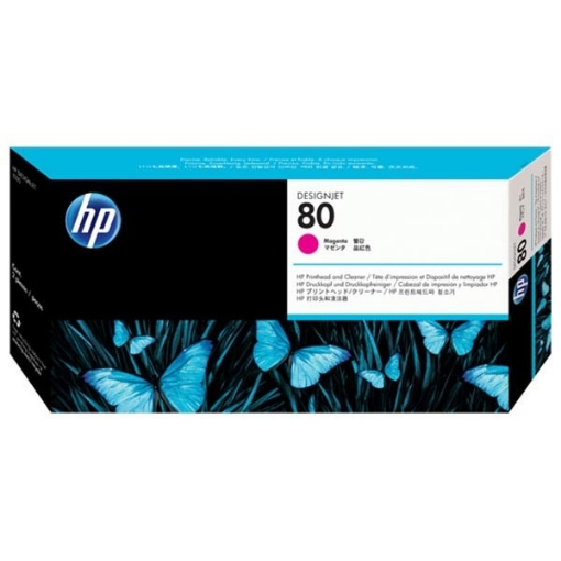 Picture of HP C4822A (HP 80) OEM Magenta Printhead / Cleaner