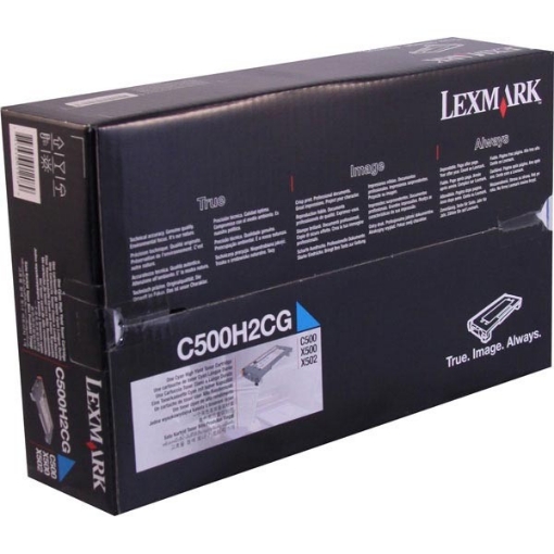 Picture of Lexmark C500H2CG OEM Cyan Toner Cartridge