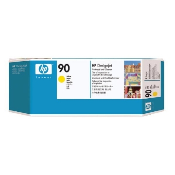 Show details for HP C5057A (HP 90) OEM Yellow Printhead / Cleaner Picture of HP C5057A (HP 90) OEM Yellow Printhead / Cleaner