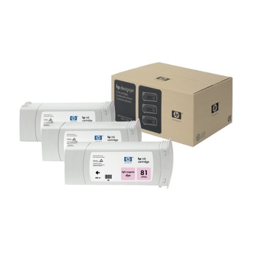 Picture of HP C5071A (HP 81) OEM Light Magenta Dye (3-Ink Multipack)