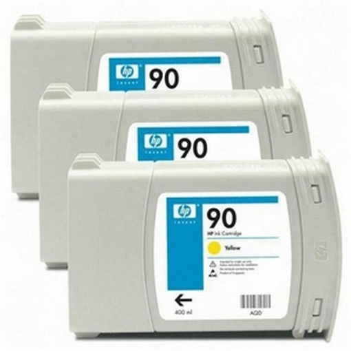 Picture of HP C5085A (HP 90) OEM Yellow Ink Cartridge (3 pk)
