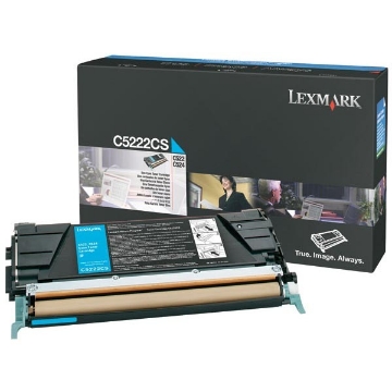 Show details for Lexmark C5222CS OEM Cyan Toner Cartridge Picture of Lexmark C5222CS OEM Cyan Toner Cartridge