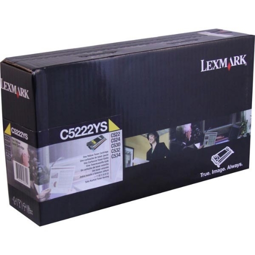 Picture of Lexmark C5222YS OEM Yellow Toner Cartridge