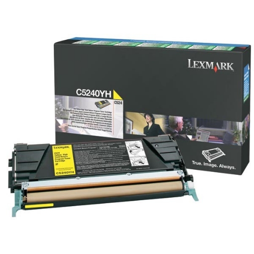 Picture of Lexmark C5240YH OEM Yellow Toner