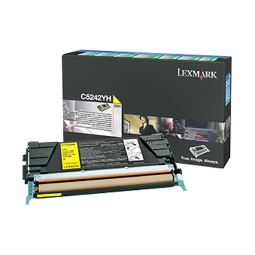 Picture of Lexmark C5242YH OEM Yellow Laser Toner Cartridge