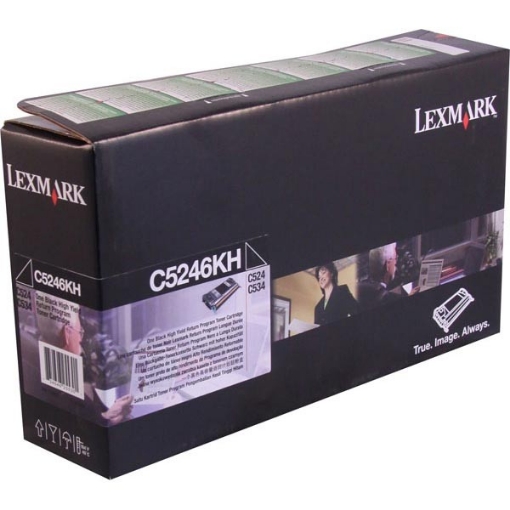 Picture of Lexmark C5246KH OEM High Yield Black Toner