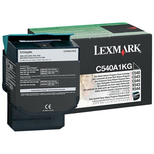 Picture of Lexmark C540A1KG OEM Black Toner Cartridge