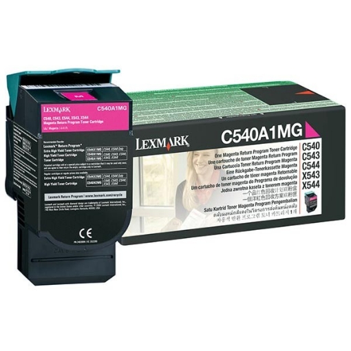 Picture of Lexmark C540A1MG OEM Magenta Toner Cartridge