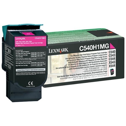 Picture of Lexmark C540H1MG OEM High Yield Magenata Toner