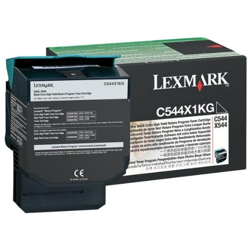 Picture of Lexmark C544X1KG OEM Black Toner Cartridge