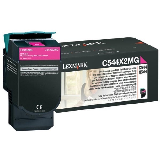 Picture of Lexmark C544X2MG OEM Magenta Toner Cartridge