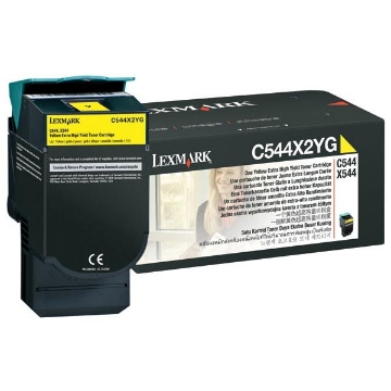 Show details for Lexmark C544X2YG OEM Yellow Toner Cartridge Picture of Lexmark C544X2YG OEM Yellow Toner Cartridge