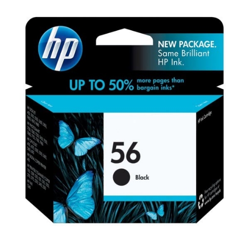 Picture of HP C6656AN (HP 56) OEM Black Inkjet Cartridge