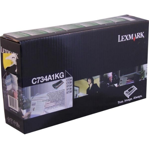 Picture of Lexmark C734A1K OEM Black Toner Cartridge