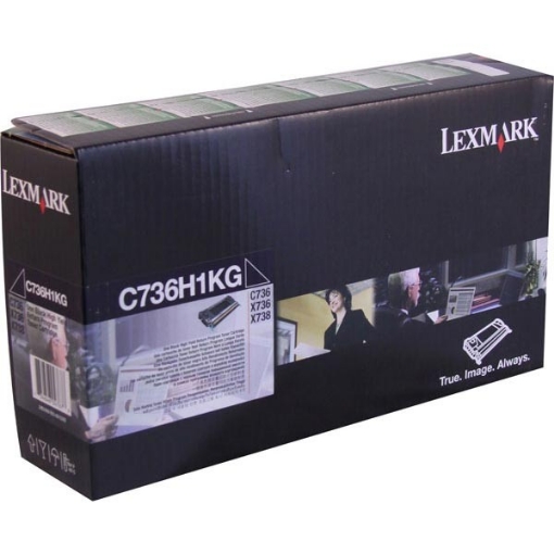 Picture of Lexmark, IBM C736H1K (24B5807) High Yield Black Toner Cartridge (12000 Yield)