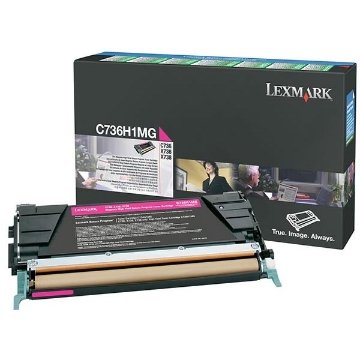 Show details for Lexmark, IBM C736H1M (24B5805) OEM Magenta Toner Cartridge Picture of Lexmark, IBM C736H1M (24B5805) OEM Magenta Toner Cartridge